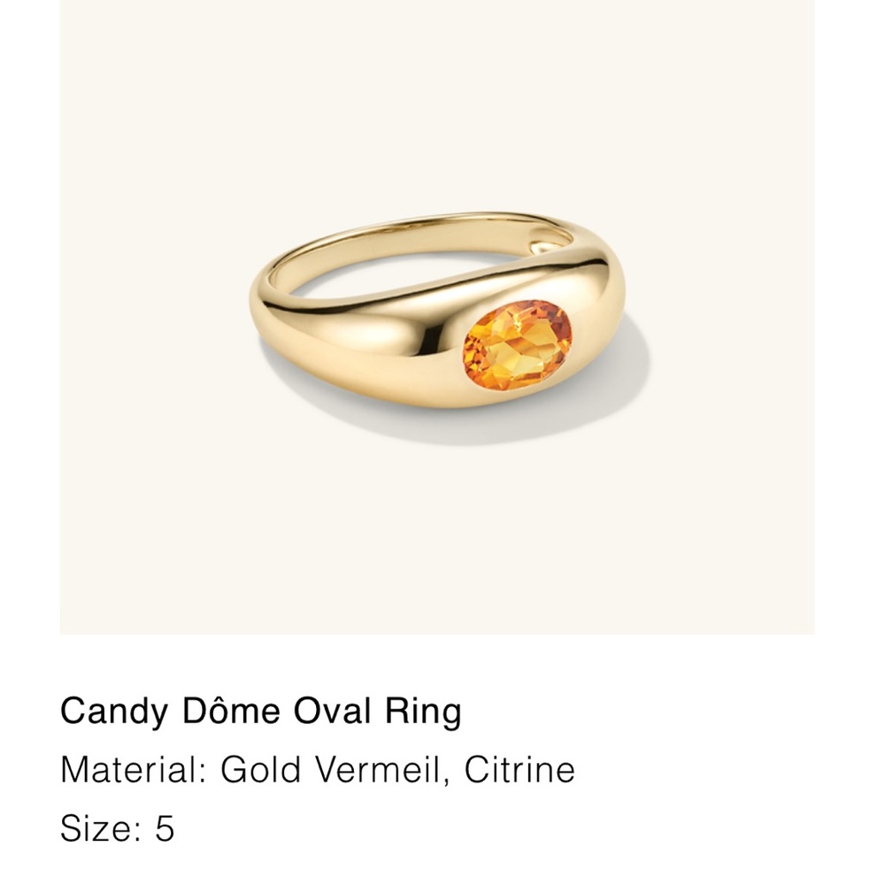Mejuri citrine ring size 5